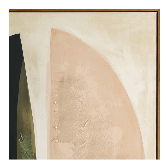 Sage - Framed Painting - Beige