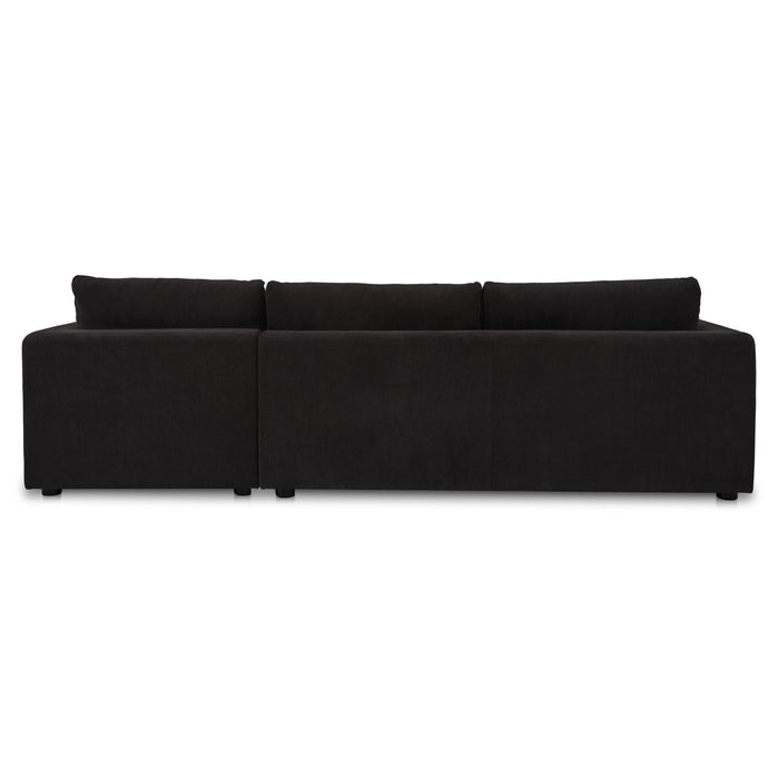 Burrow - Sleeper Sectional With Right Storage Chaise - Black