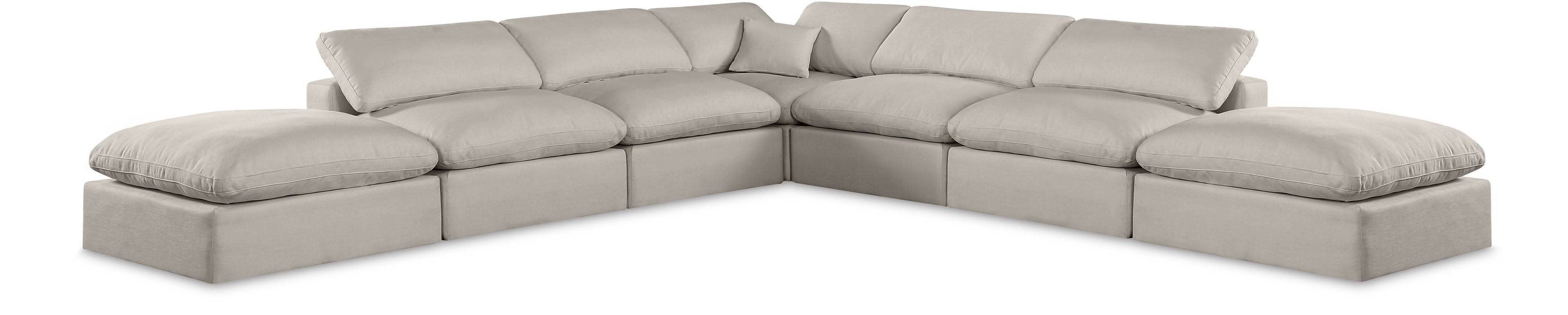 Comfy - 7 Piece Linen Modular Corner Sectional