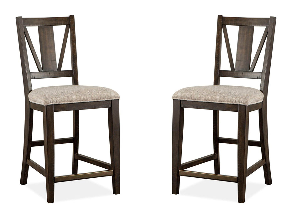 Westley Falls - Counter Chair With Upholstered Seat (Set of 2) - Graphite