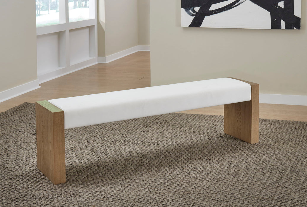 One Dining Bench Plank - Pearl/Bisque