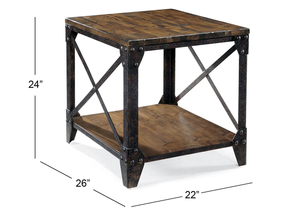 Pinebrook - Rectangular End Table - Distressed Natural Pine