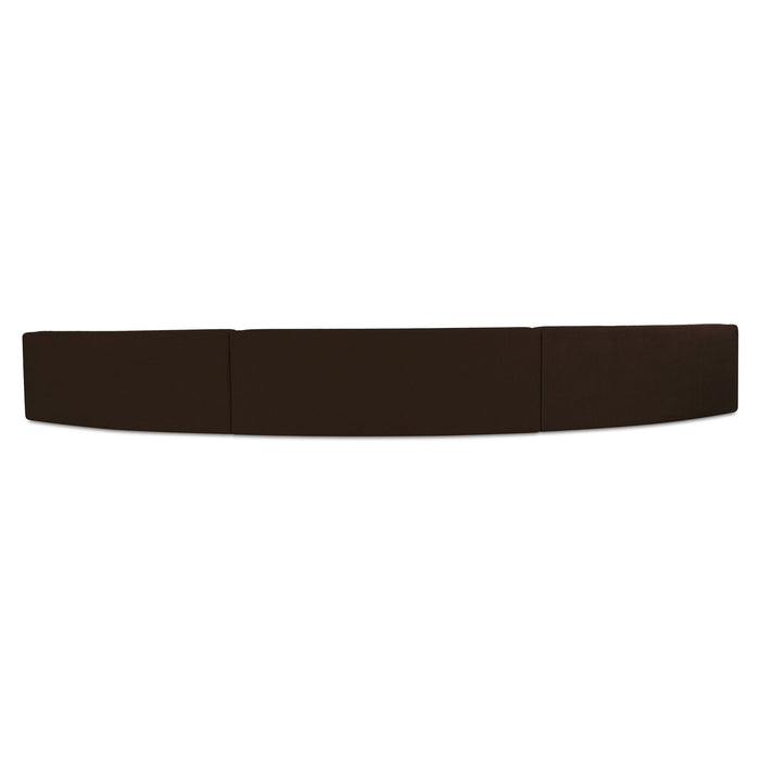 Naomi - 3 Piece Concave Modular Sectional - Dark Brown