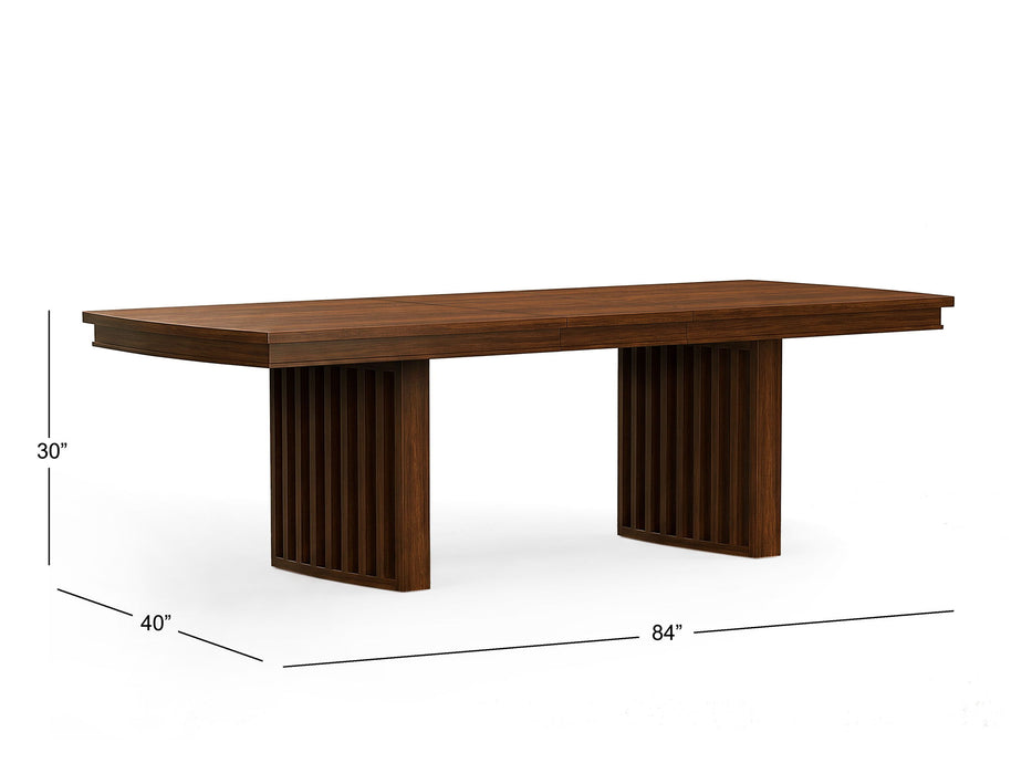 Reena - Extendable Trestle Dining Table - Rich Brown