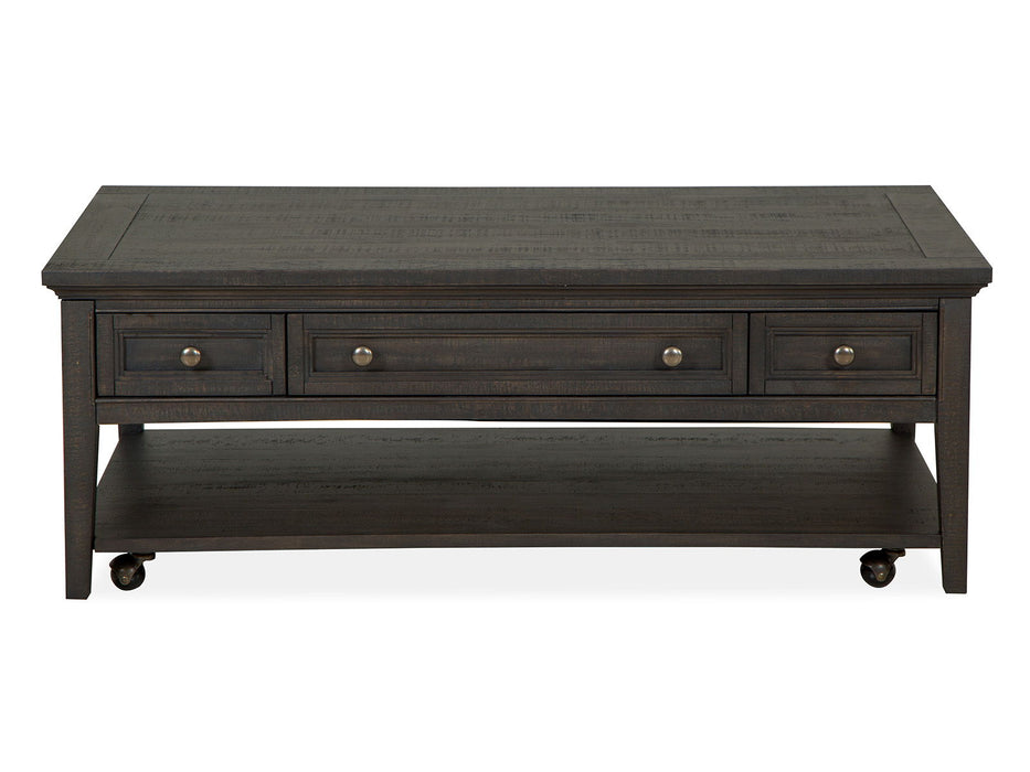 Westley Falls - Rectangular Cocktail Table With Casters - Graphite