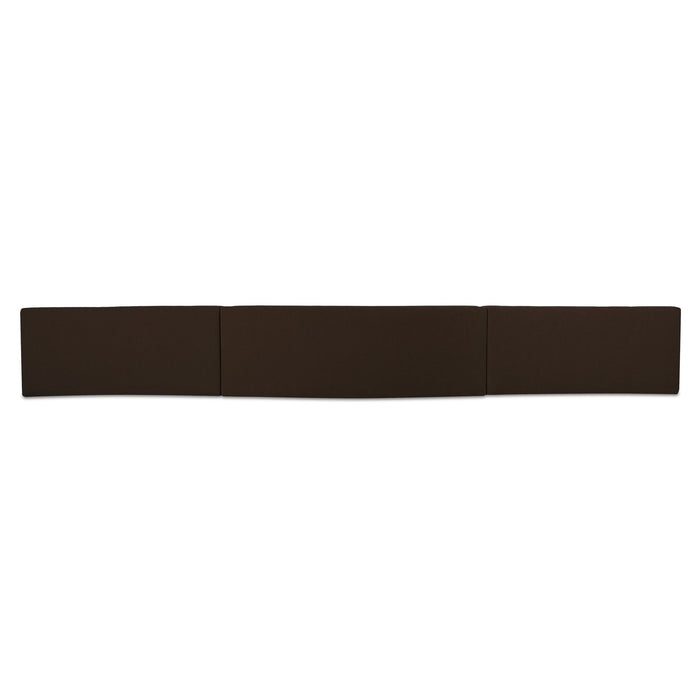 Naomi - 3 Piece Wave Modular Sectional - Dark Brown