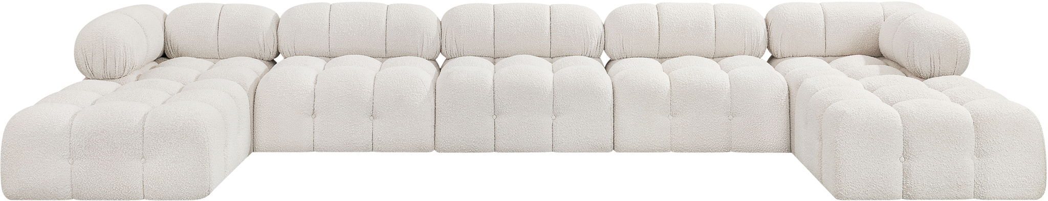 Ames - 7 Piece Fabric Modular U-Shaped Sectional