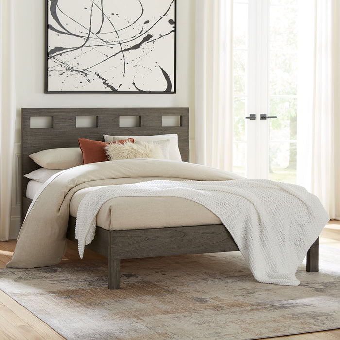 Riva King Bed - Sharkskin