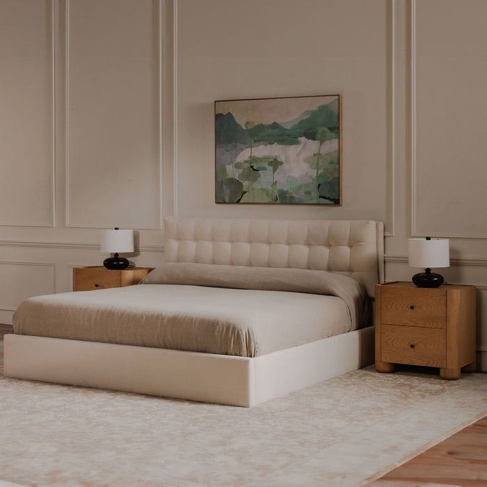 Sebastion - King Storage Bed - Cream
