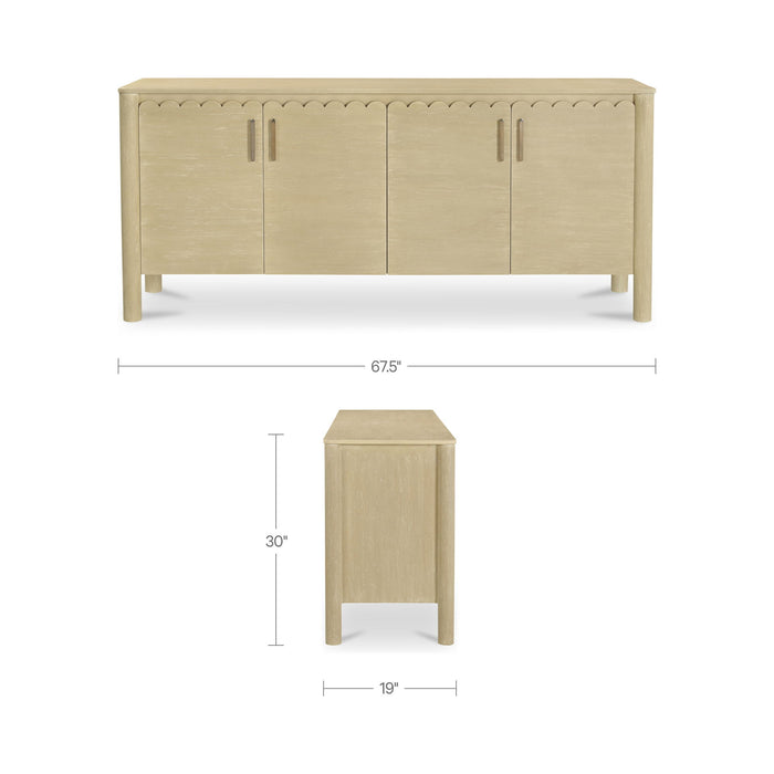 Wiley - 4 Door Sideboard - Natural