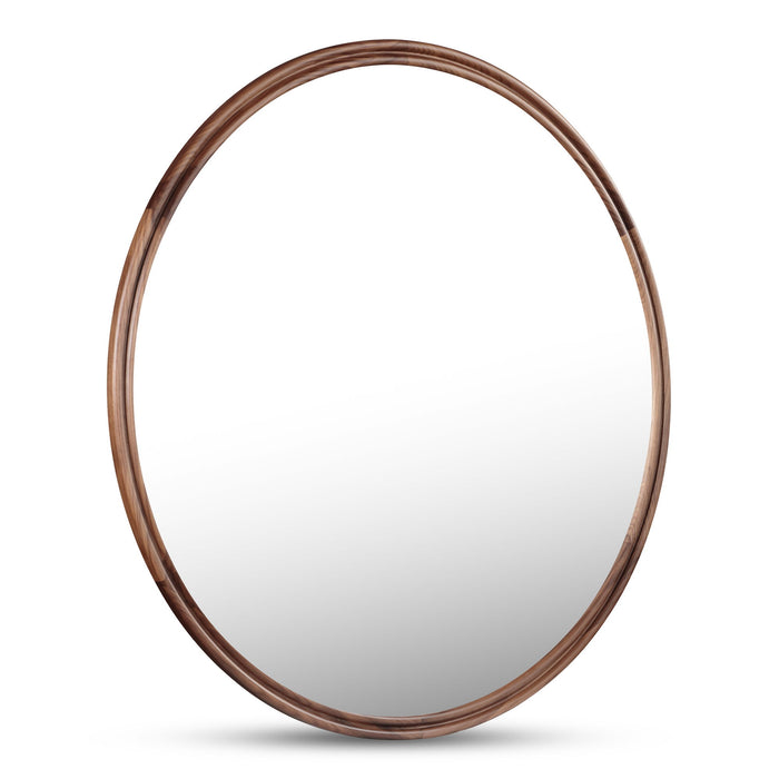 Alcott - Accent Round Mirror Small - Dark Brown