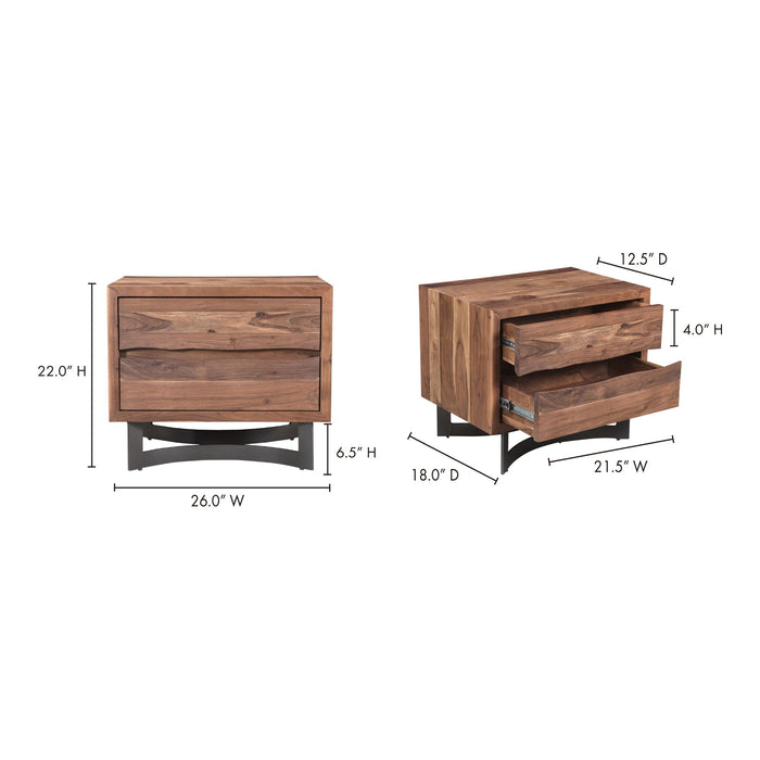 Bent - Nightstand - Smoked