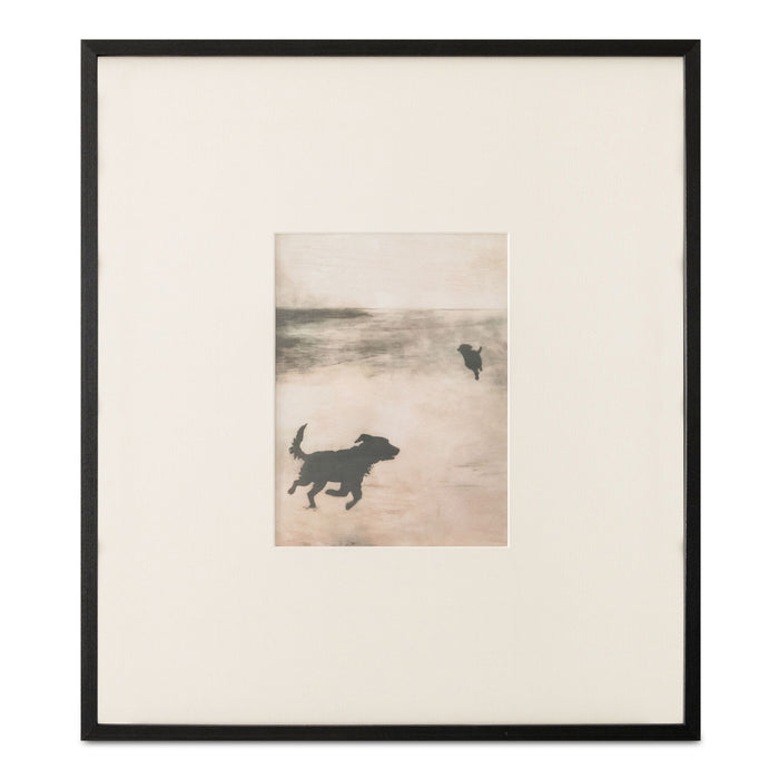 Strand - Framed Paper Print - Beige