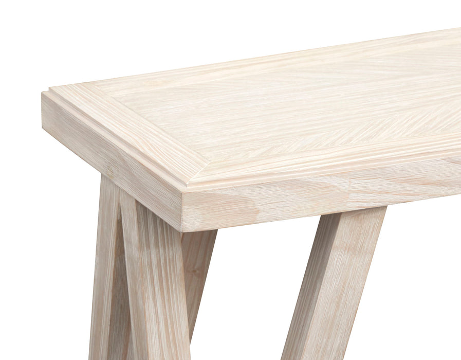 Bostwick - Rectangular End Table - Coconut Cream