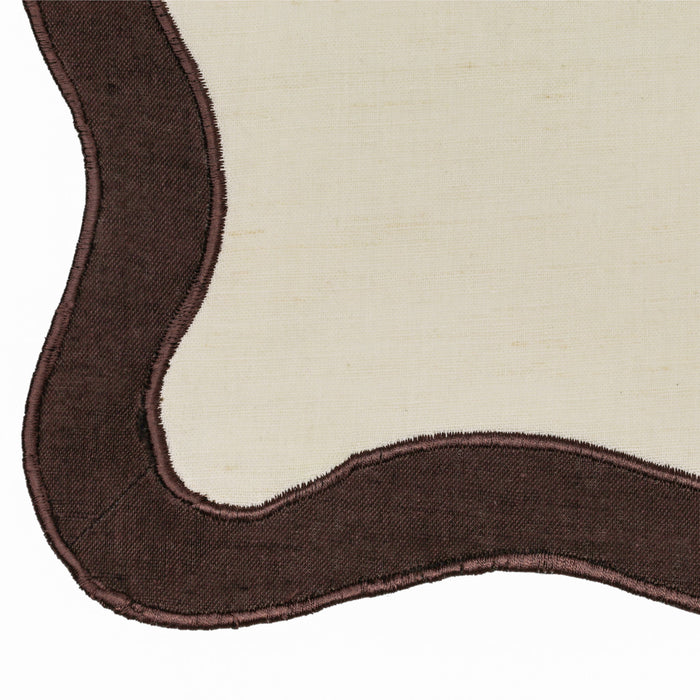 Organic Cotton / Linen Wavy Challah Cover