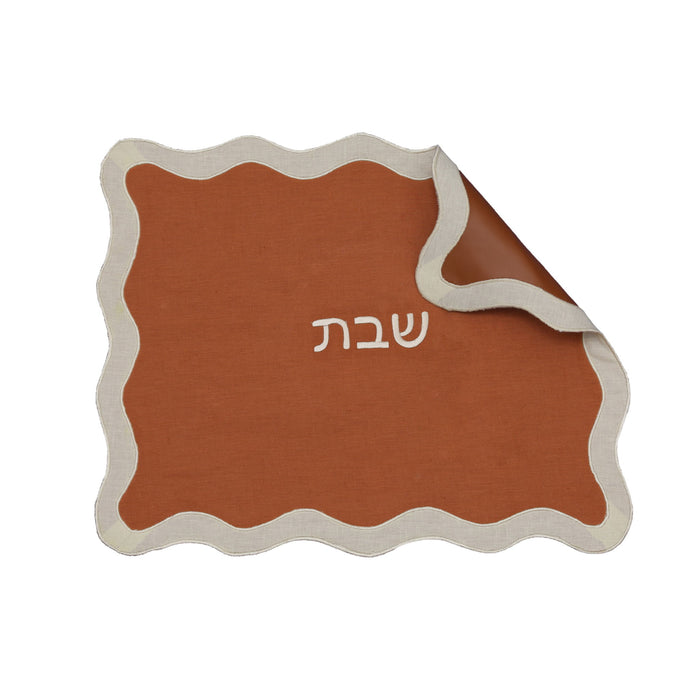 Organic Cotton / Linen Wavy Challah Cover