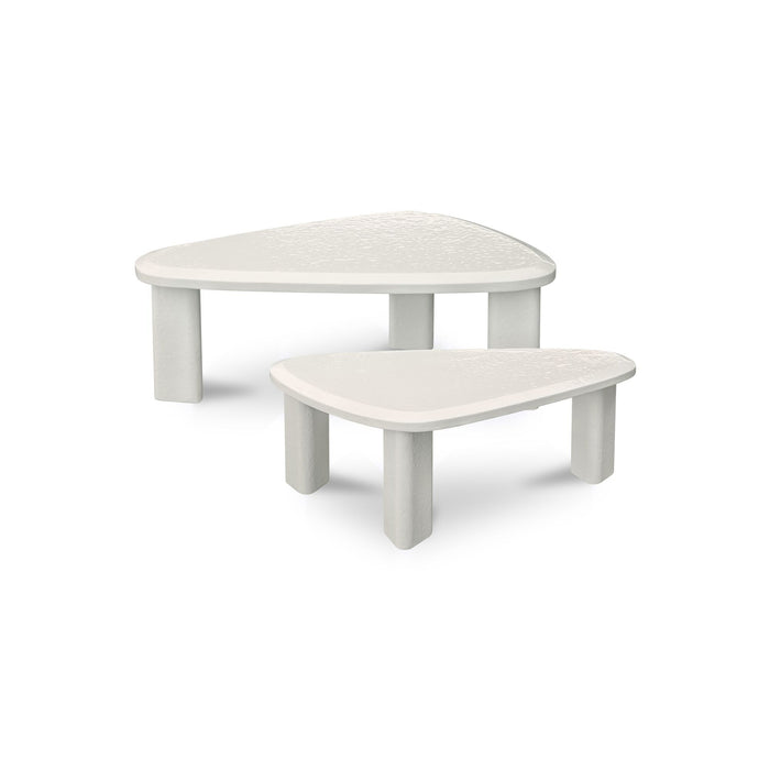Sophie - Outdoor Nesting Table Set - Cream Lacquer / Beige