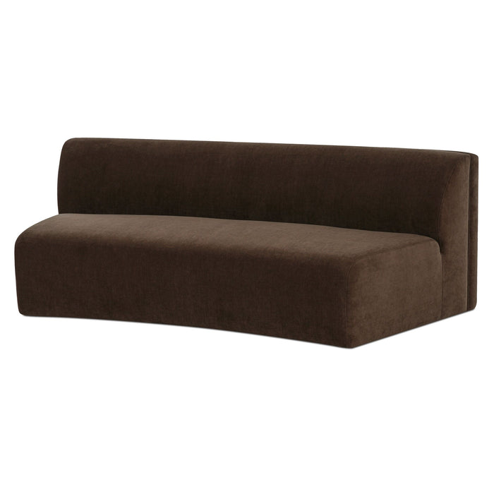 Naomi - Concave Sofa - Dark Brown