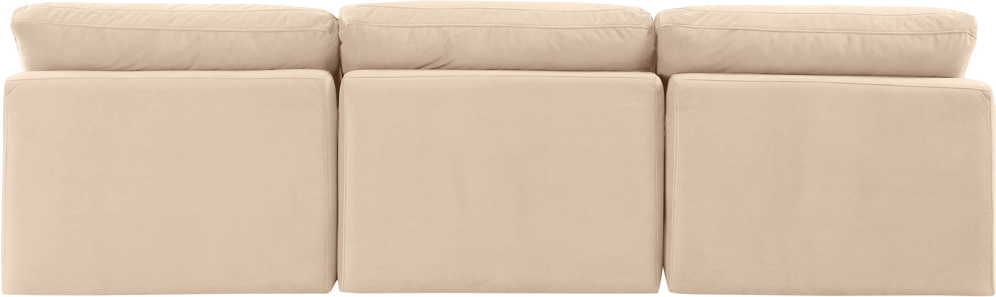 Indulge - Velvet 3 Seat Modular Armless Sofa