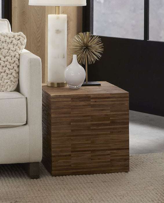 One Wood Tile Sq End Tb - Wm T