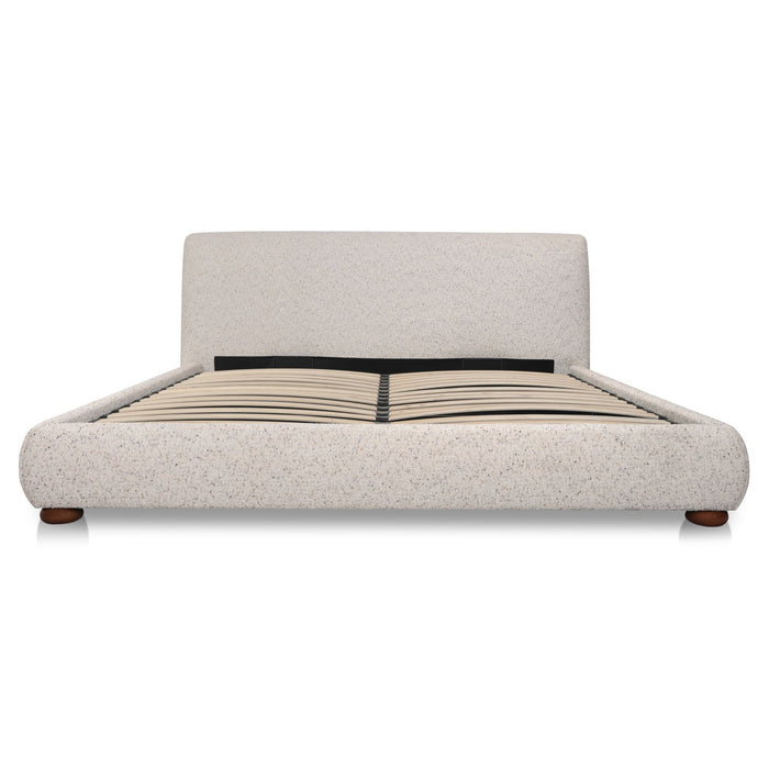 Beau - King Storage Bed - Speckled Light Gray