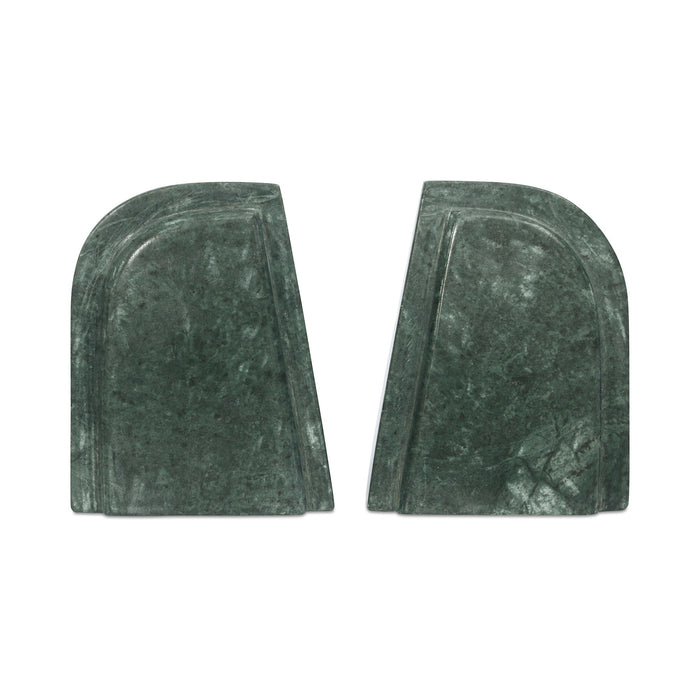 Zane - Marble Bookends (Set of 2) - Green