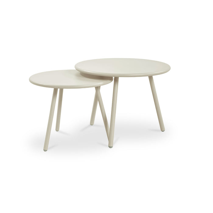 Kari - Outdoor Nesting Coffee Table - Cream / White
