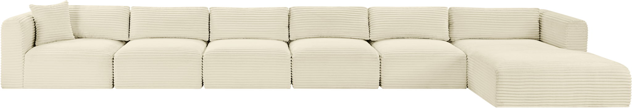 Shaggy - 6 Piece Modular Sectional With Chaise