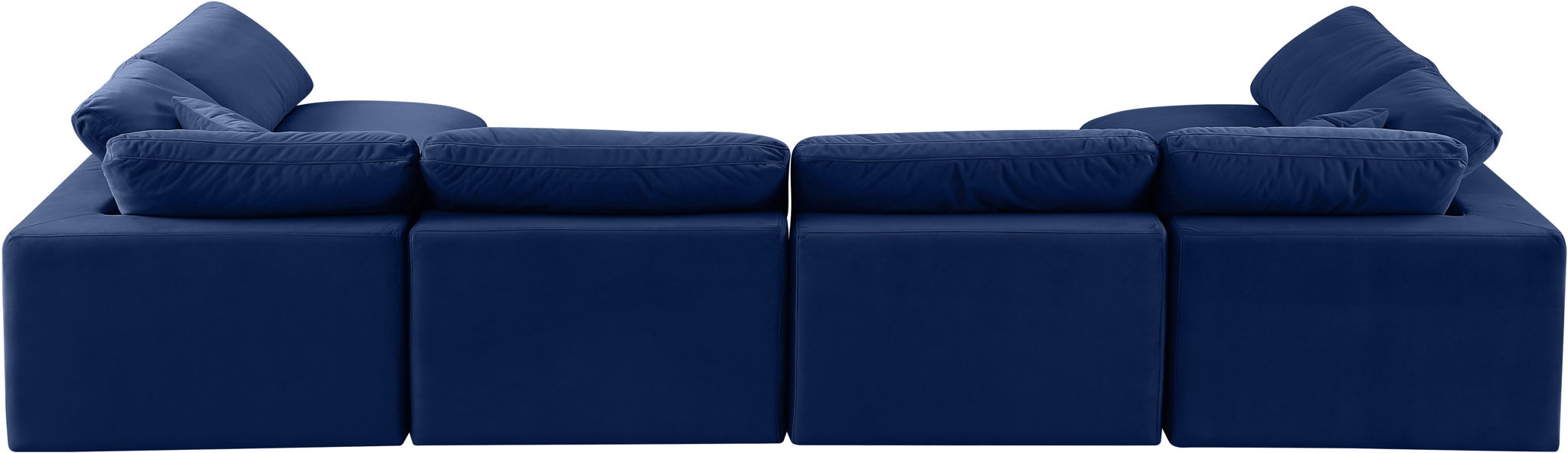 Comfy - 6 Piece Velvet Modular Armless Sectional