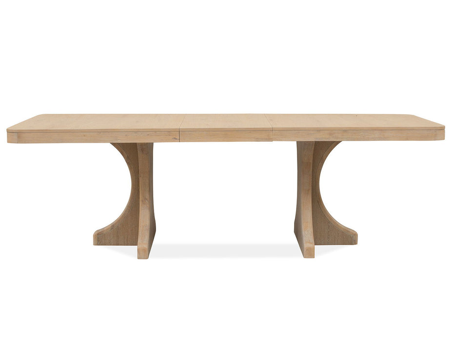 Somerset - Trestle Dining Table - Butternut and Omari Natural