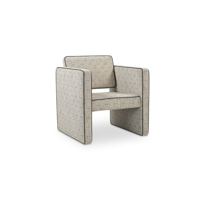 Harris - Accent Chair - Black / Beige Weave