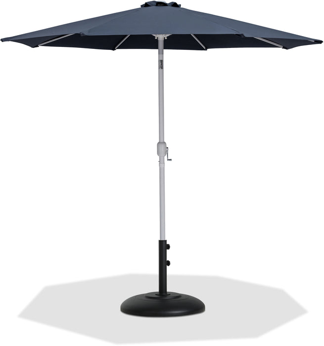 Fiji - Aluminum Patio Umbrella With Round Black And White Base