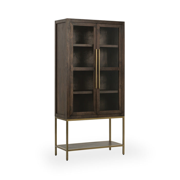 Freemont - Solid Wood Tall Cabinet - Brown