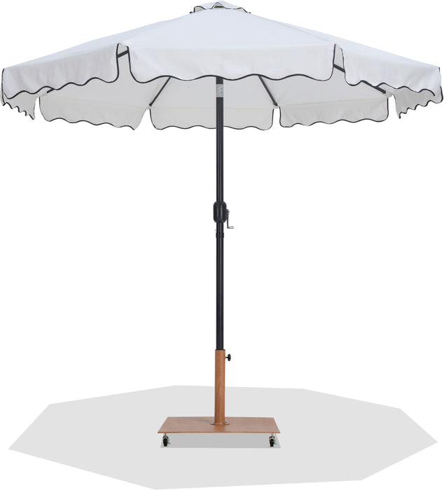Amalfi - Aluminum Patio Umbrella - Light Brown Base / Black Pole