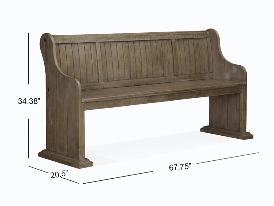Tinley Park - Bench With Back - Dove Tail Gray