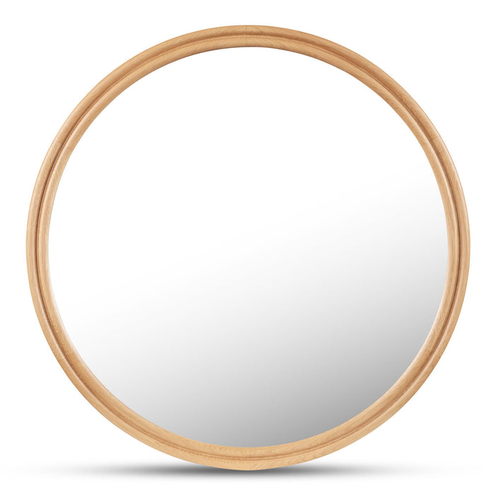Alcott - Round Accent Mirror Large - Light Brown