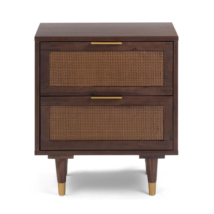 Sierra - 2-Drawer Nightstand - Dark Chocolate Brown