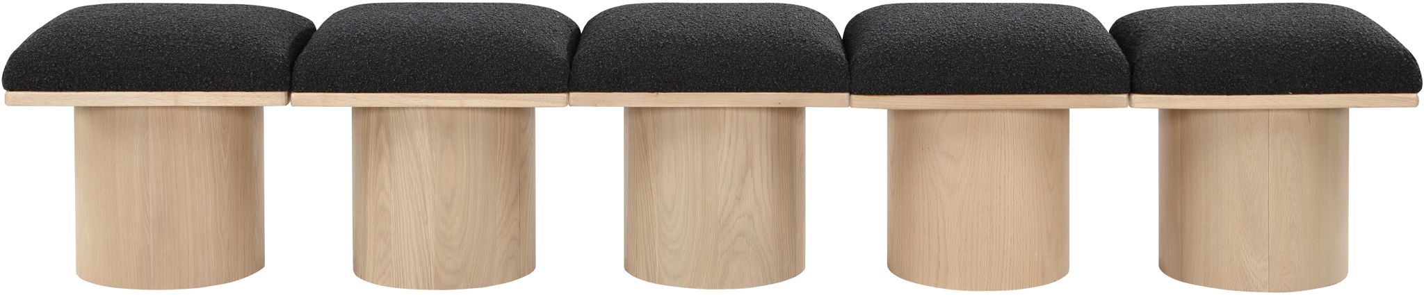 Pavilion - 5 Piece Modular Bench With Natural Base