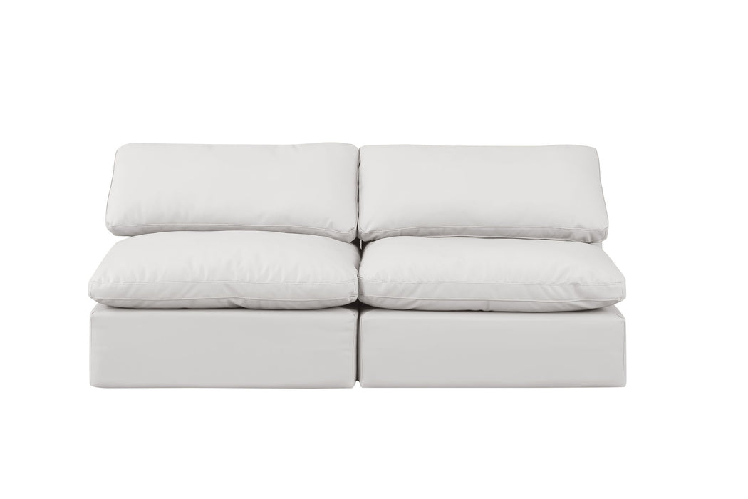 Indulge - Faux Leather 2 Seat Modular Armless Sofa