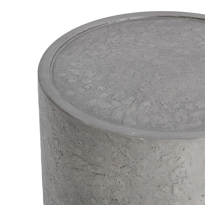 Sania - Outdoor Round Accent Table - Dark Gray
