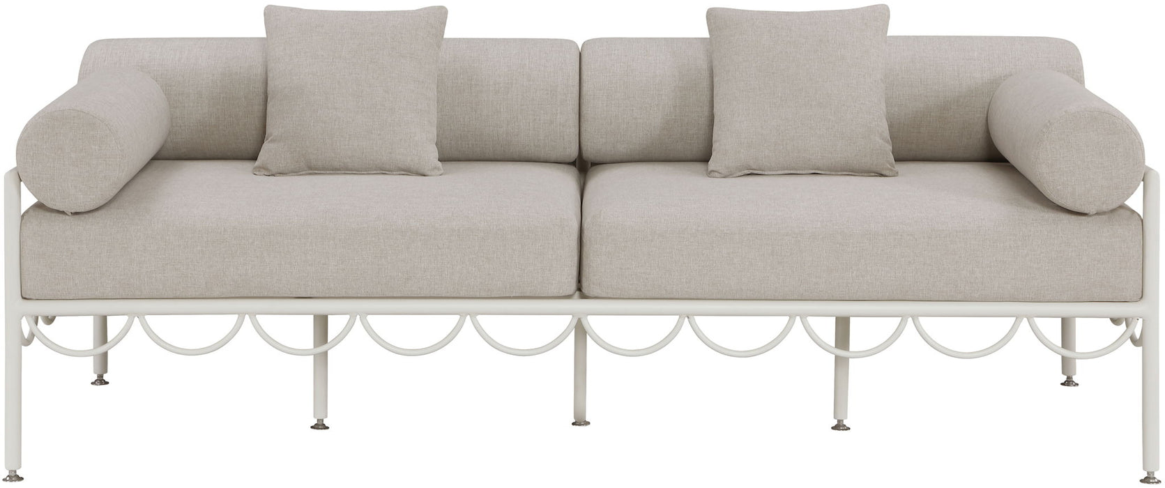 Portofino - Resilient Water Repellent Fabric 85.75" Upholstered Outdoor Patio Sofa