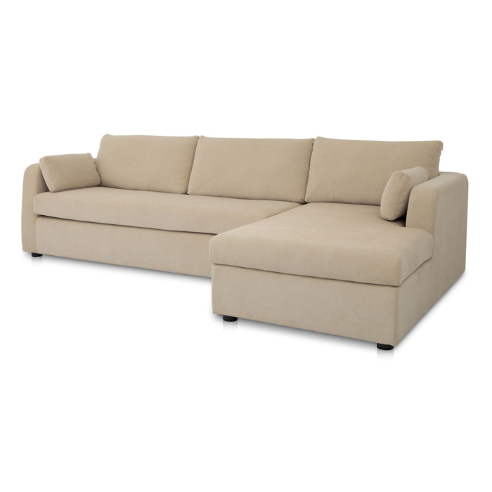 Burrow - Sleeper Sectional With Right Storage Chaise - Sand