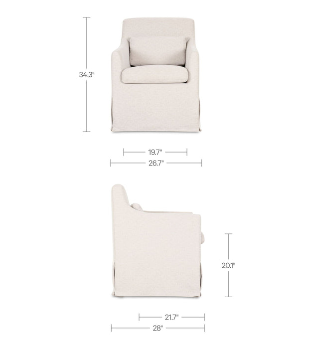 Lydia - Slipcover Dining Chair - Beige