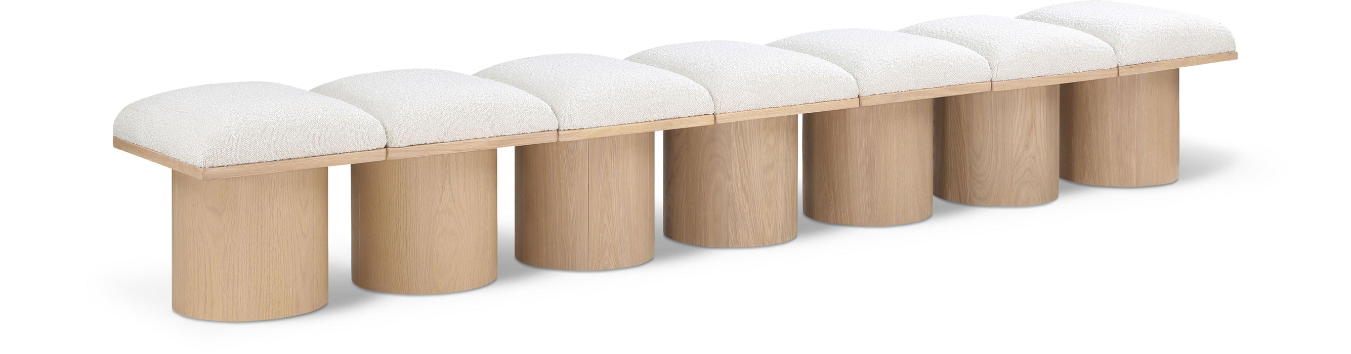 Pavilion - 7 Piece Modular Bench With Natural Base