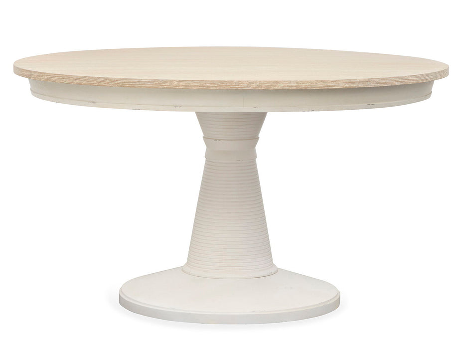 Echo Isles - Extendable 54" Round Dining Table - Sea Pearl And Driftwood
