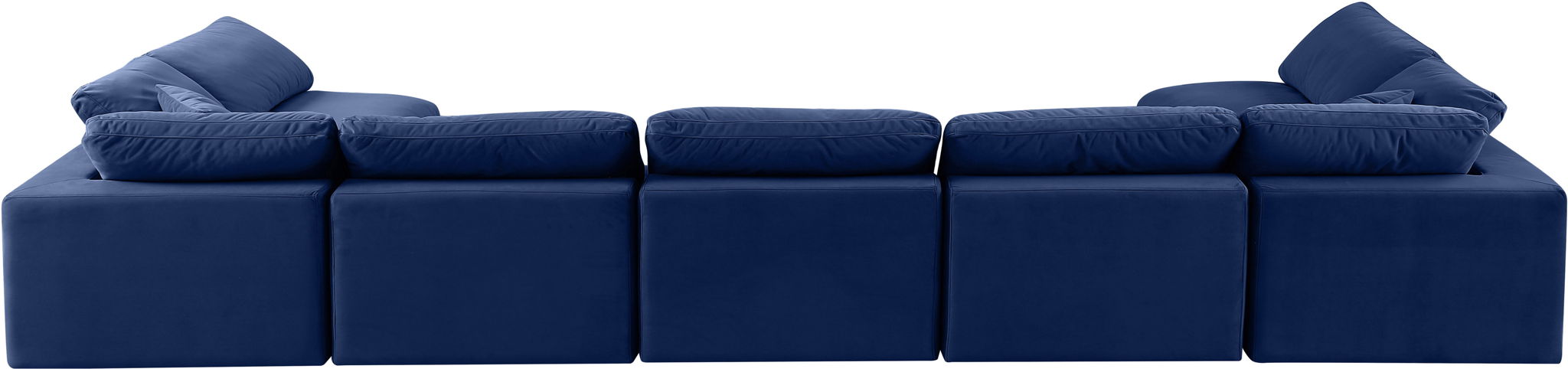 Comfy - 7 Piece Velvet Modular Armless Sectional