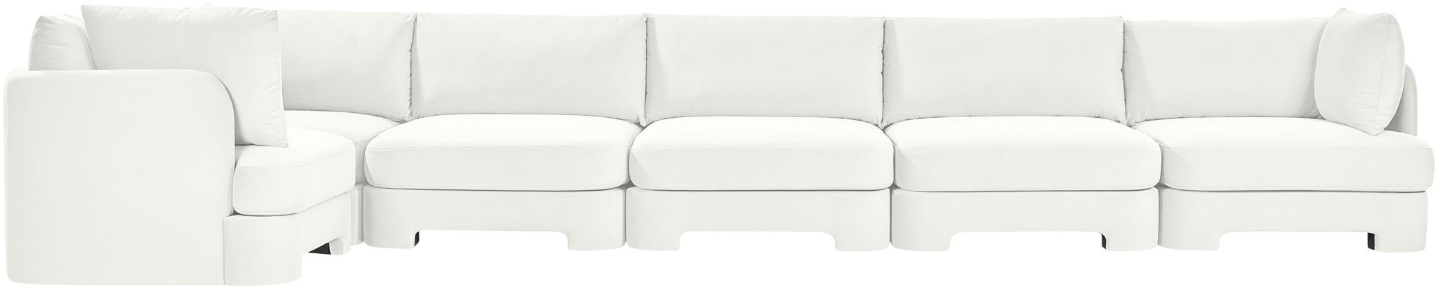 Hammond - Velvet Performance Fabric Upholstered 6 Piece L-Shaped Sectional