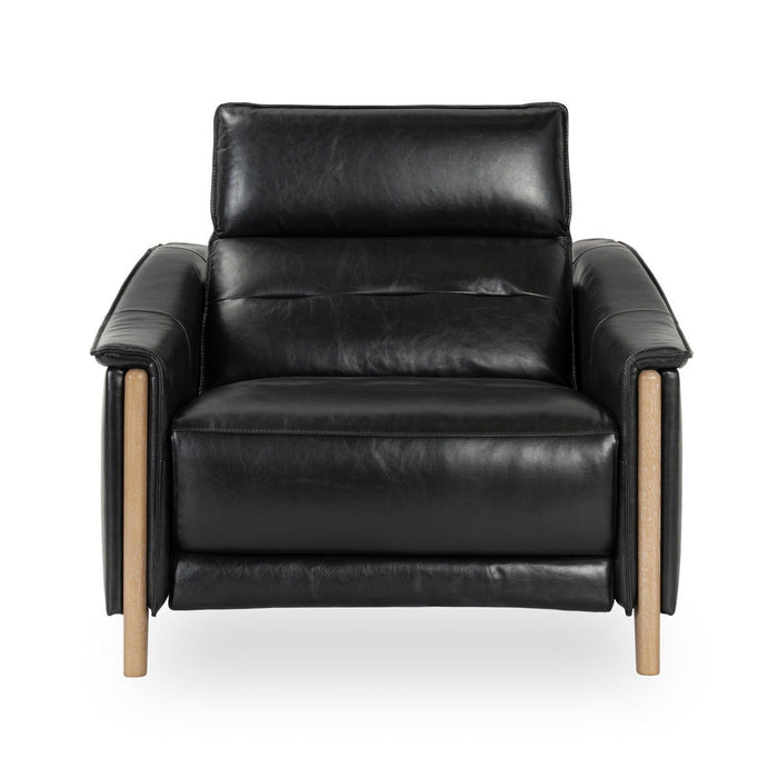 Cullman - Leather Power Recliner Accent Chair - Black