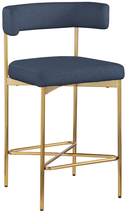 Rivage - Durable Stool With Gold Frame (Set of 2)