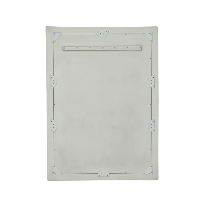 Orpheus - 34" x 47" Ribbed Rectangular Wall Mirror - Faux Stone